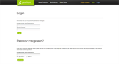Desktop Screenshot of kundenlogin.profihost.com