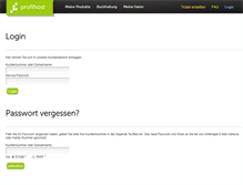 Tablet Screenshot of kundenlogin.profihost.com